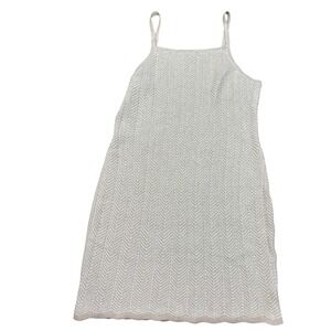 Joie Knit Dress Sleeveless Chevron Pattern Metallic‎ Threading X-Large NWOT